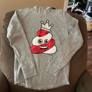 Justice Christmas sweatshirt. Girls size 10 like new .